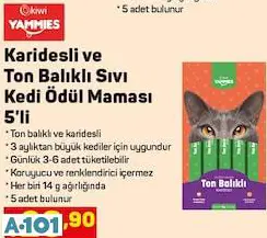 KARİDESLİ VE TON BALIKLI SIVI KEDİ ÖDÜL MAMASI